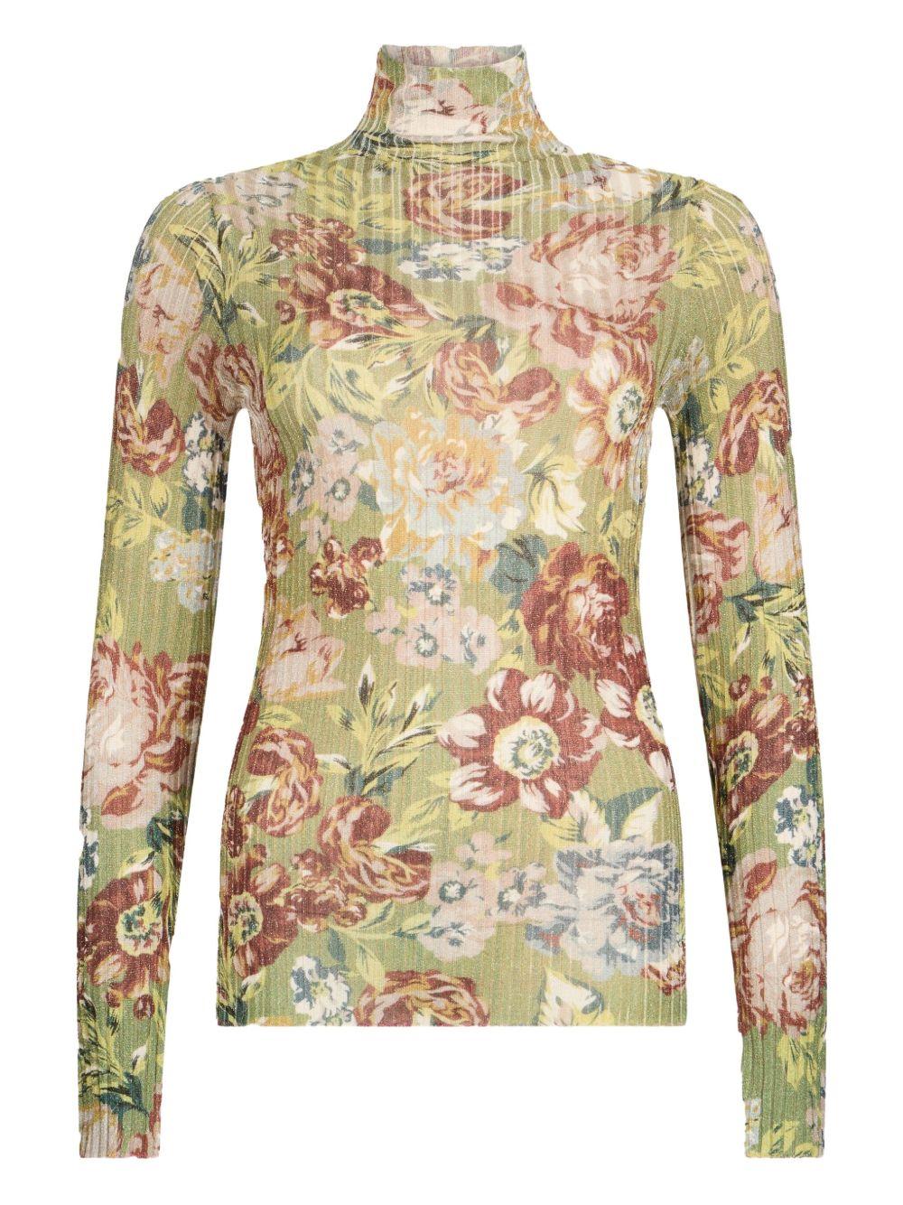 LIUJO Maglia a collo alto con fantasia