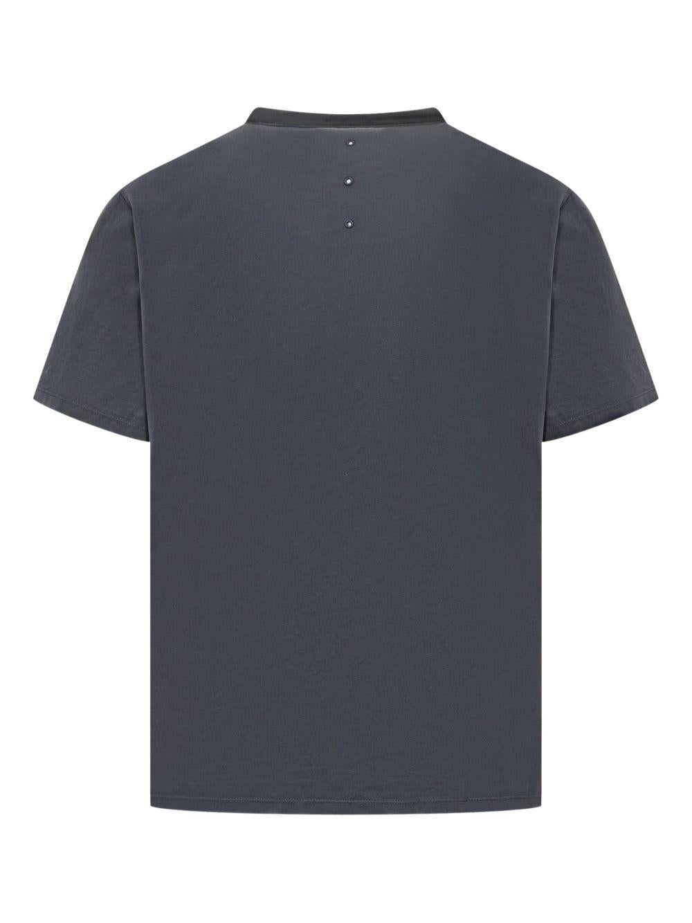 PREMIATA T-shirt in cotone blu con logo bianco