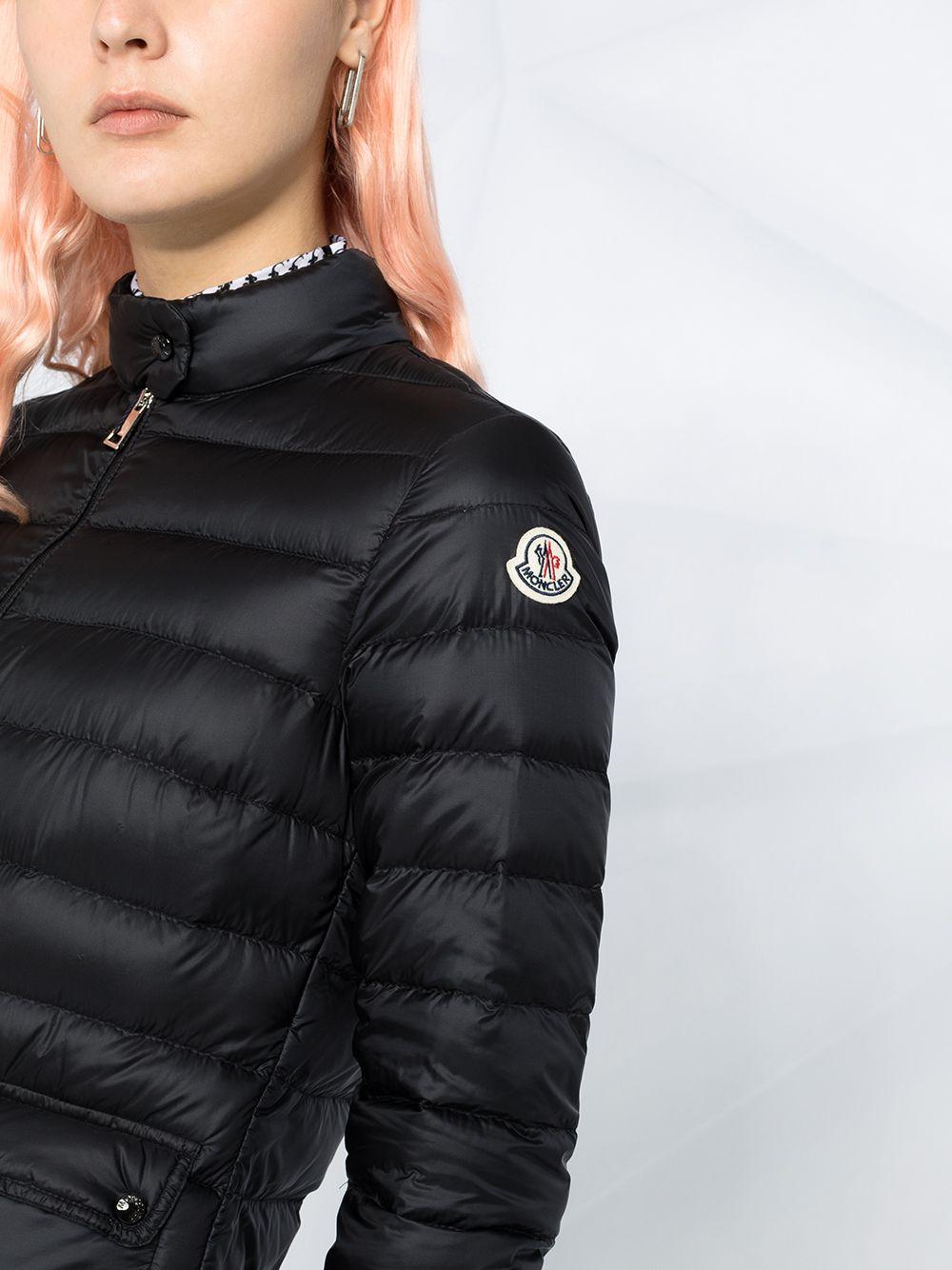 MONCLER Piumino corto nero trapuntato