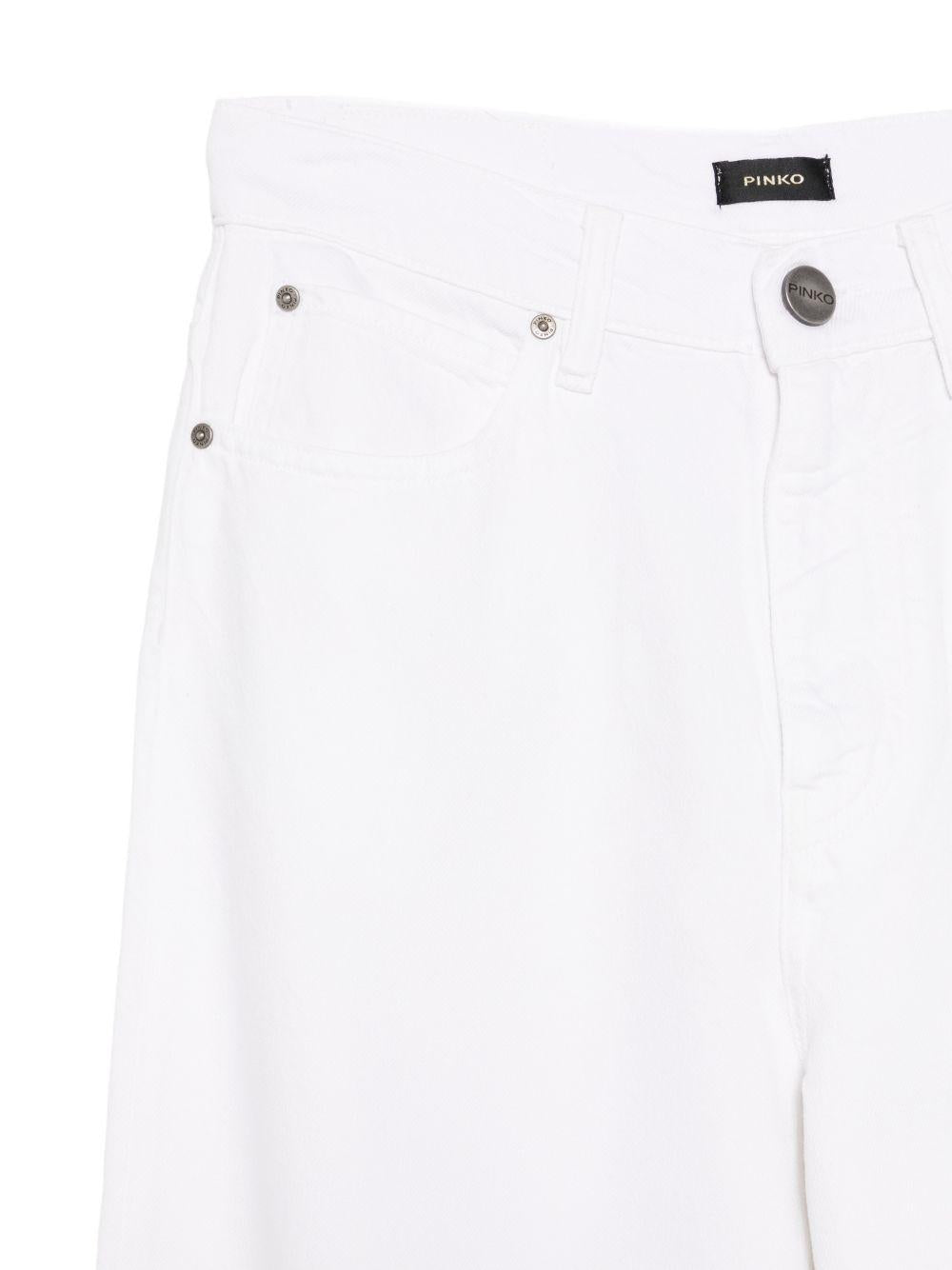 PINKO Jeans Estelle in cotone bianco
