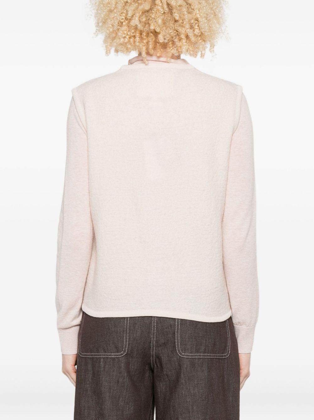 YERSE Gilet Graz bianco in lana