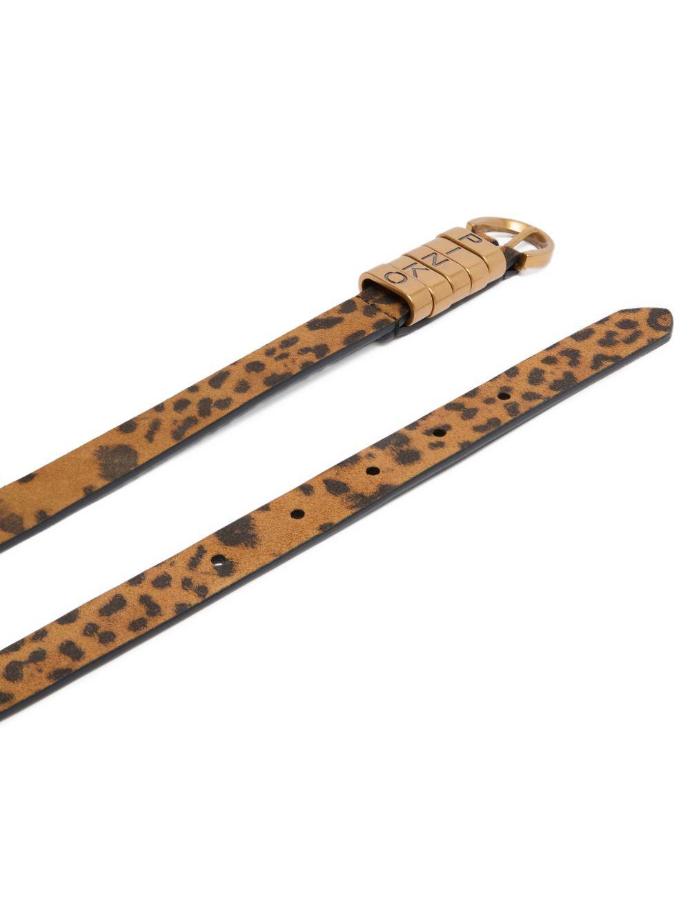 PINKO Cintura Saddle Belt marrone e nera