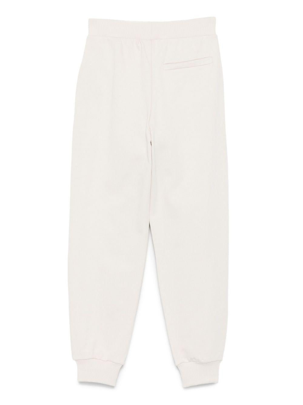 BALMAIN Pantaloni sportivi tuta in cotone beige