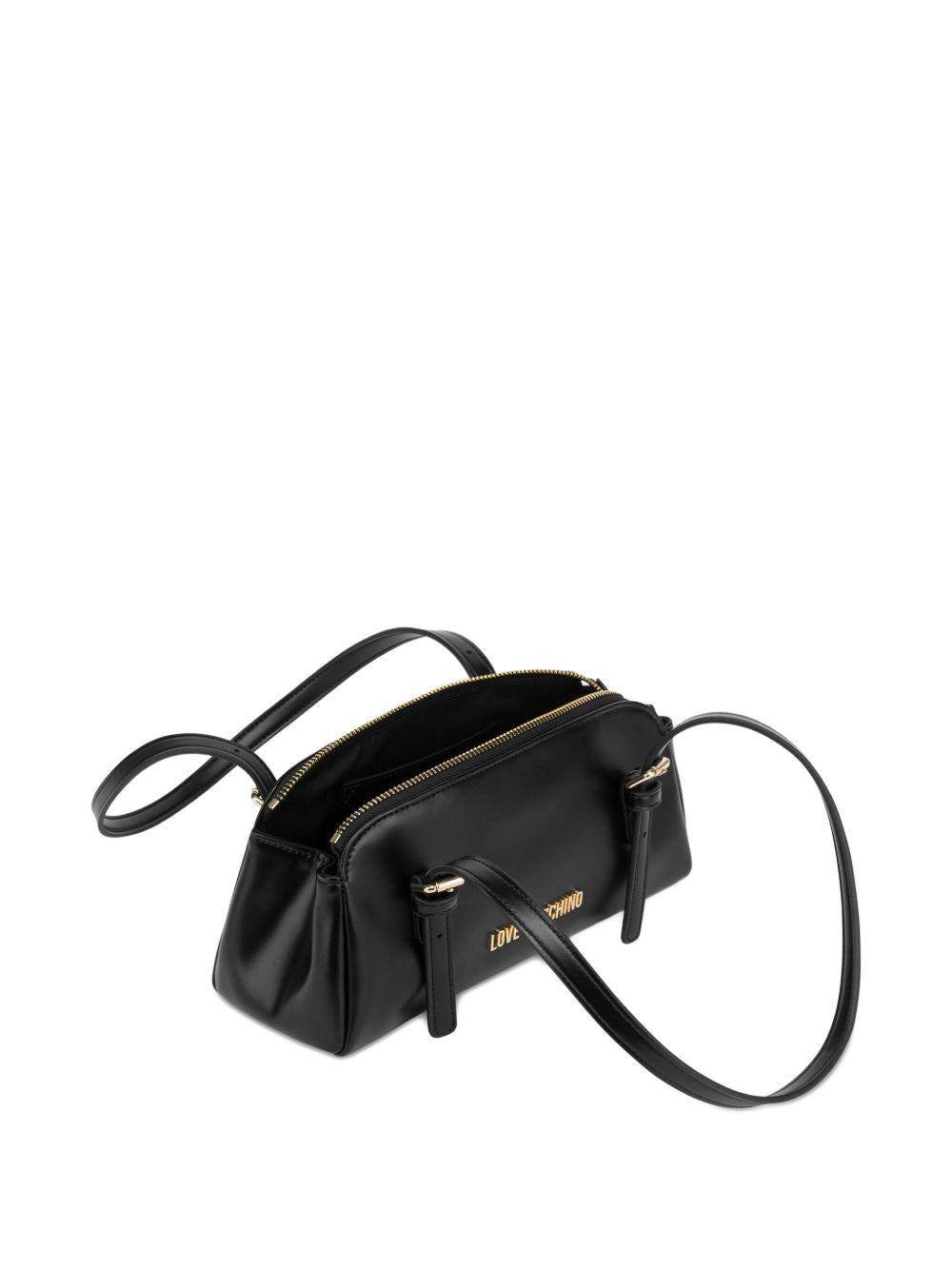 LOVE MOSCHINO Borsa nerain ecopelle con placca logo