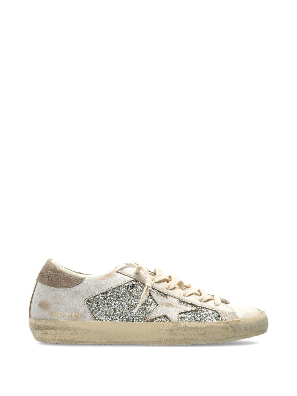 GOLDEN GOOSE Sneakers Super-Star in pelle e glitter