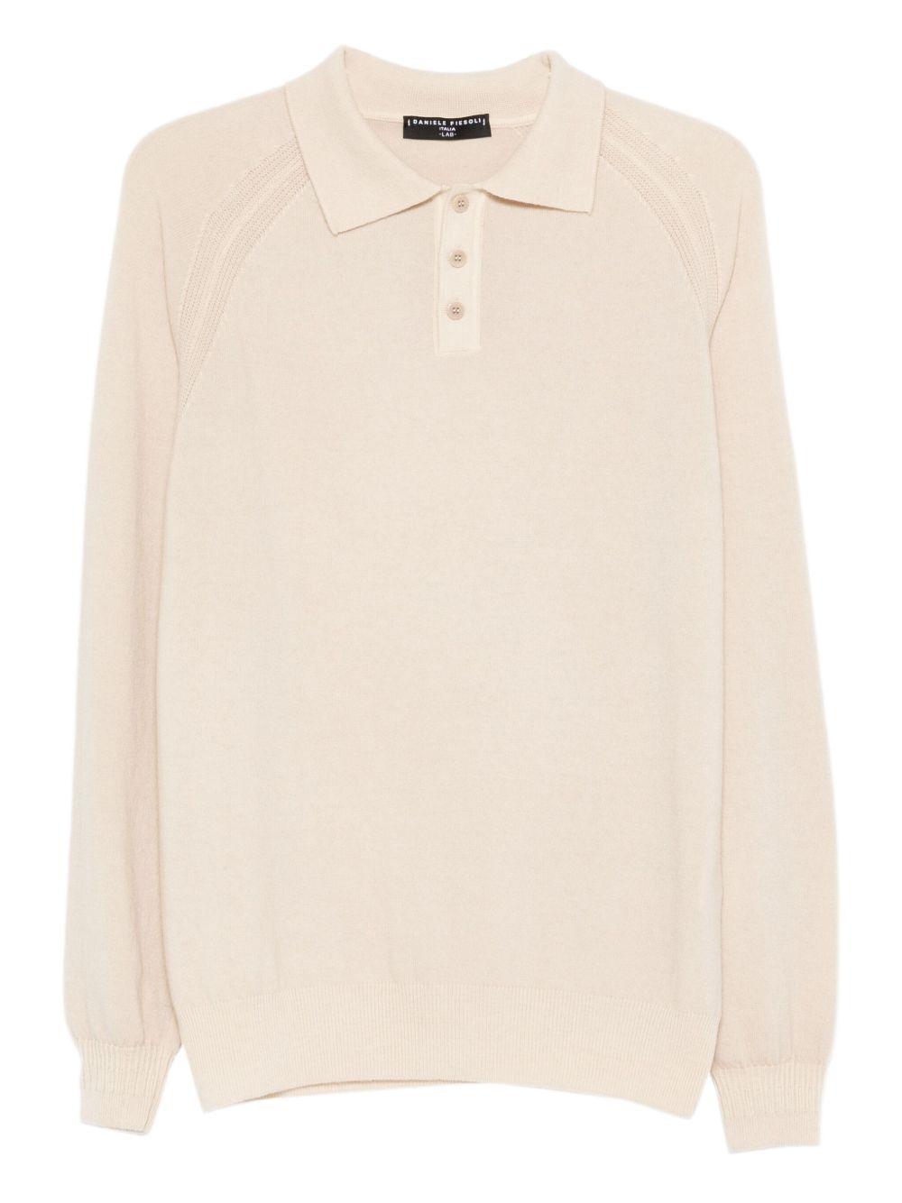 DANIELE FIESOLI Maglia beige in lana cashmere