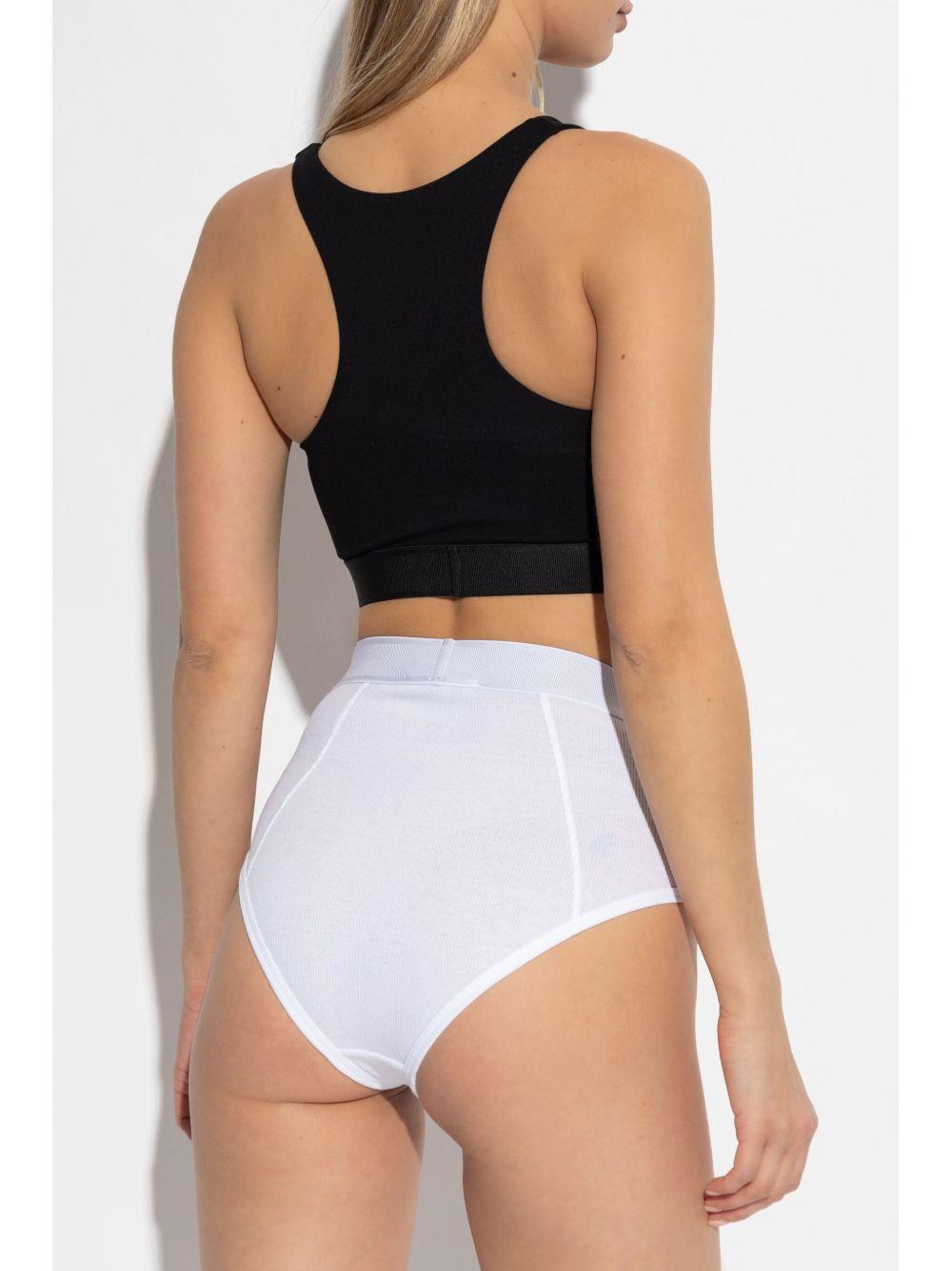 VERSACE Top nero con logo