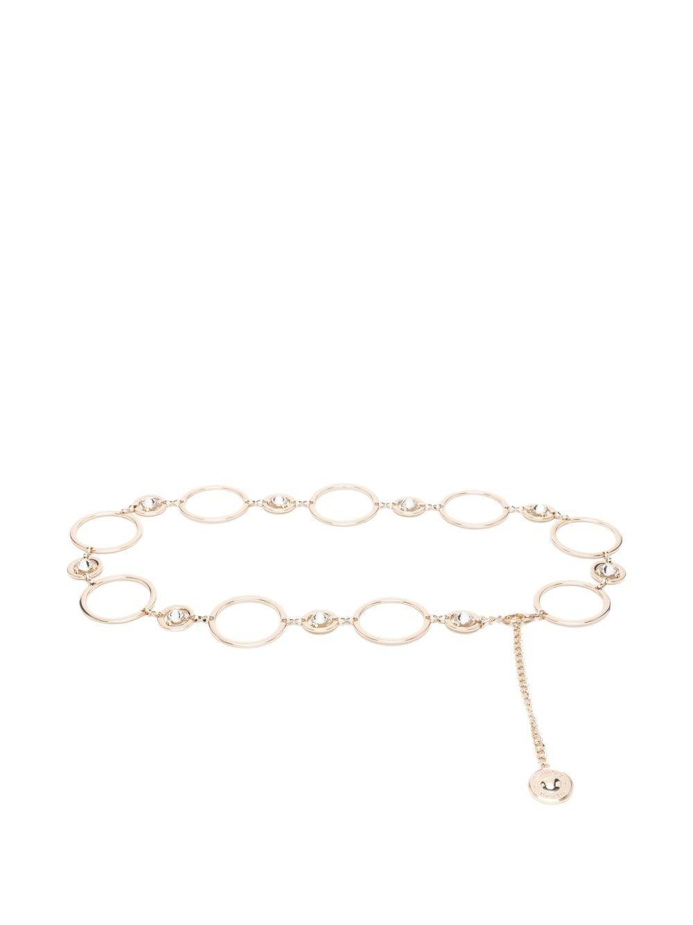 TWINSET Cintura con catena dorata e dettagli gioiello