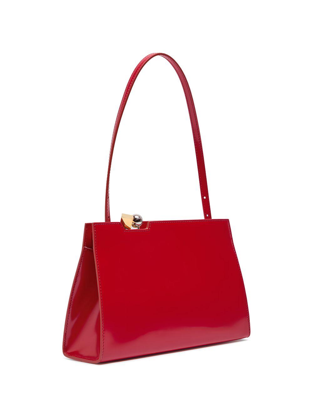 JACQUEMUS Borsa a mano 'Salone' in pelle rossa