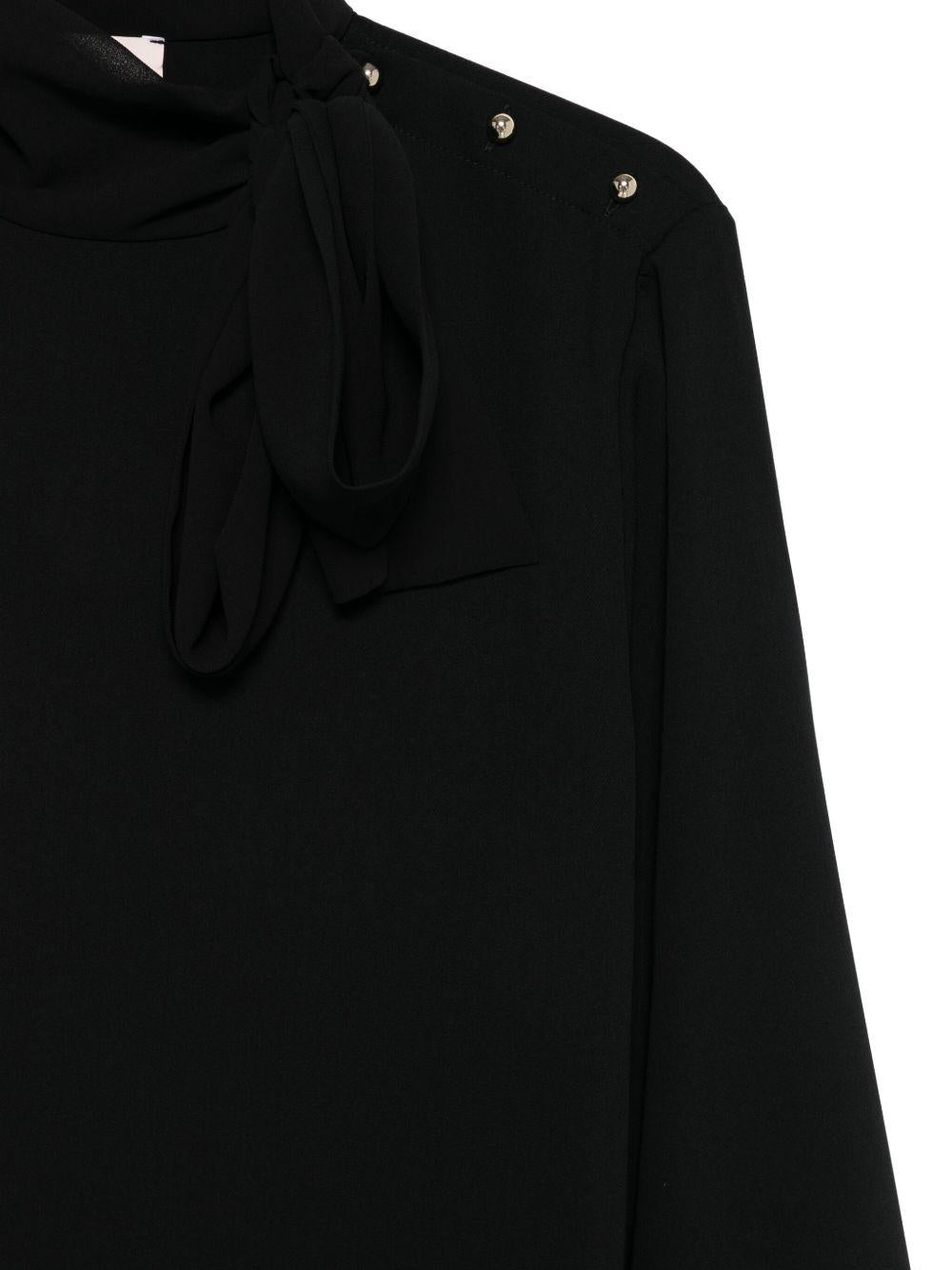 LIUJO Blusa nera con collo alto