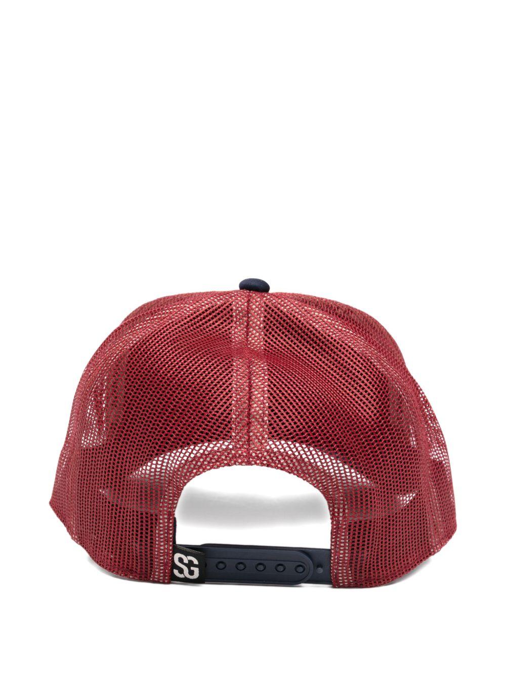 SOUTH GARAGE Cappello da baseball a blocchi di colore con stampa