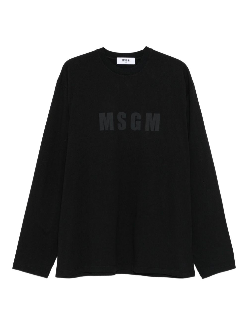 MSGM T-shirt a maniche lunghe con logo