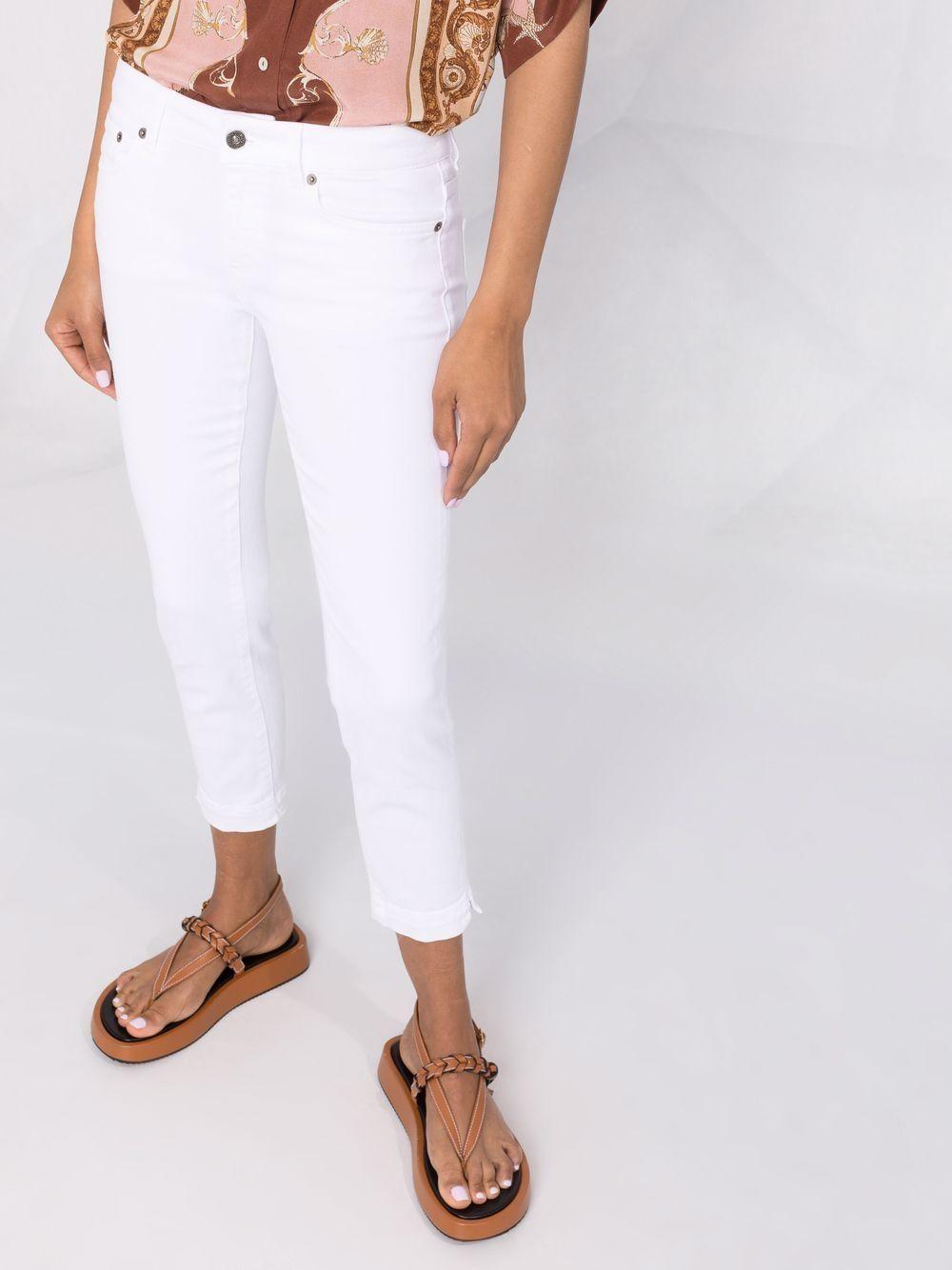 DONDUP Pantaloni skinny bianchi in cotone elasticizzato