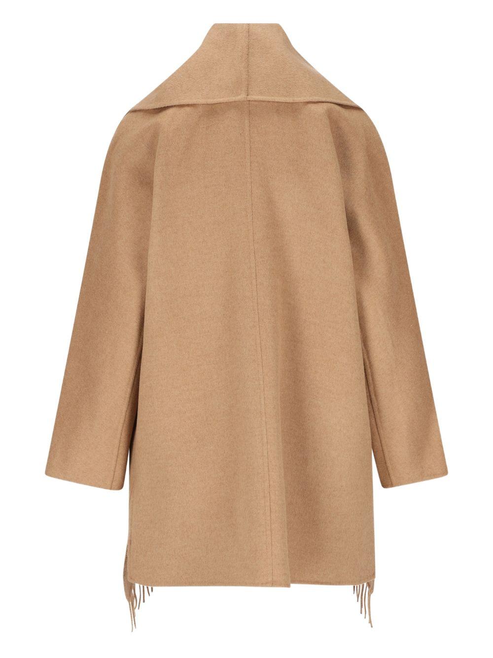 MAX MARA Cappotto corto Abilita beige con sciarpa