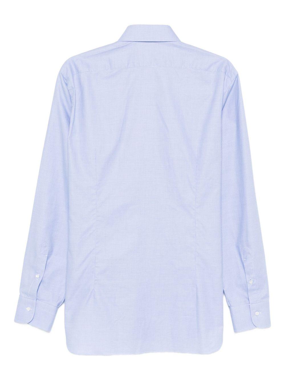 BARBA Camicia in cotone azzurro