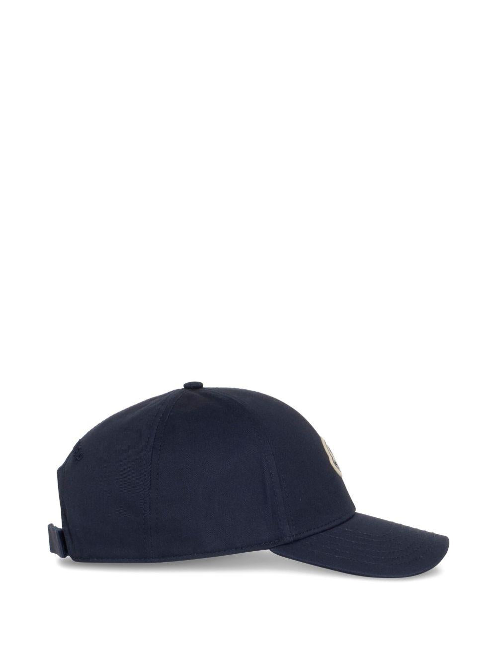 MONCLER Cappello da baseball in gabardine blu navy