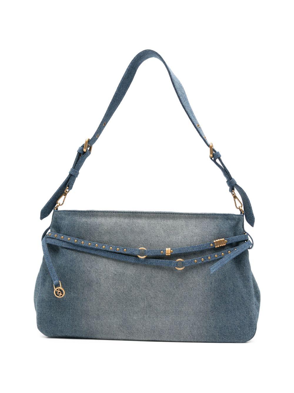 PINKO Borsa a spalla in denim blu