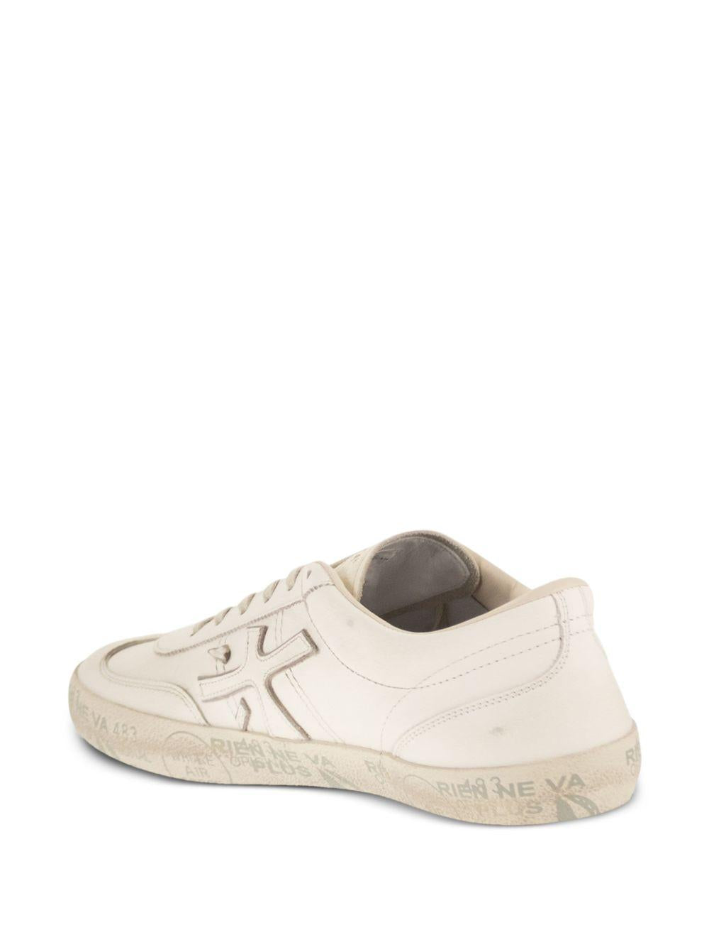 PREMIATA Sneakers David in pelle bianca con logo