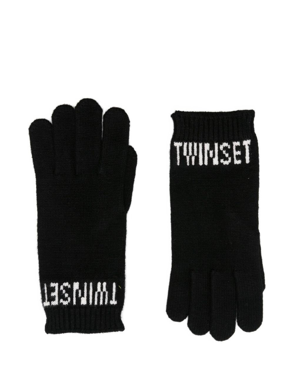TWINSET Guanti con logo