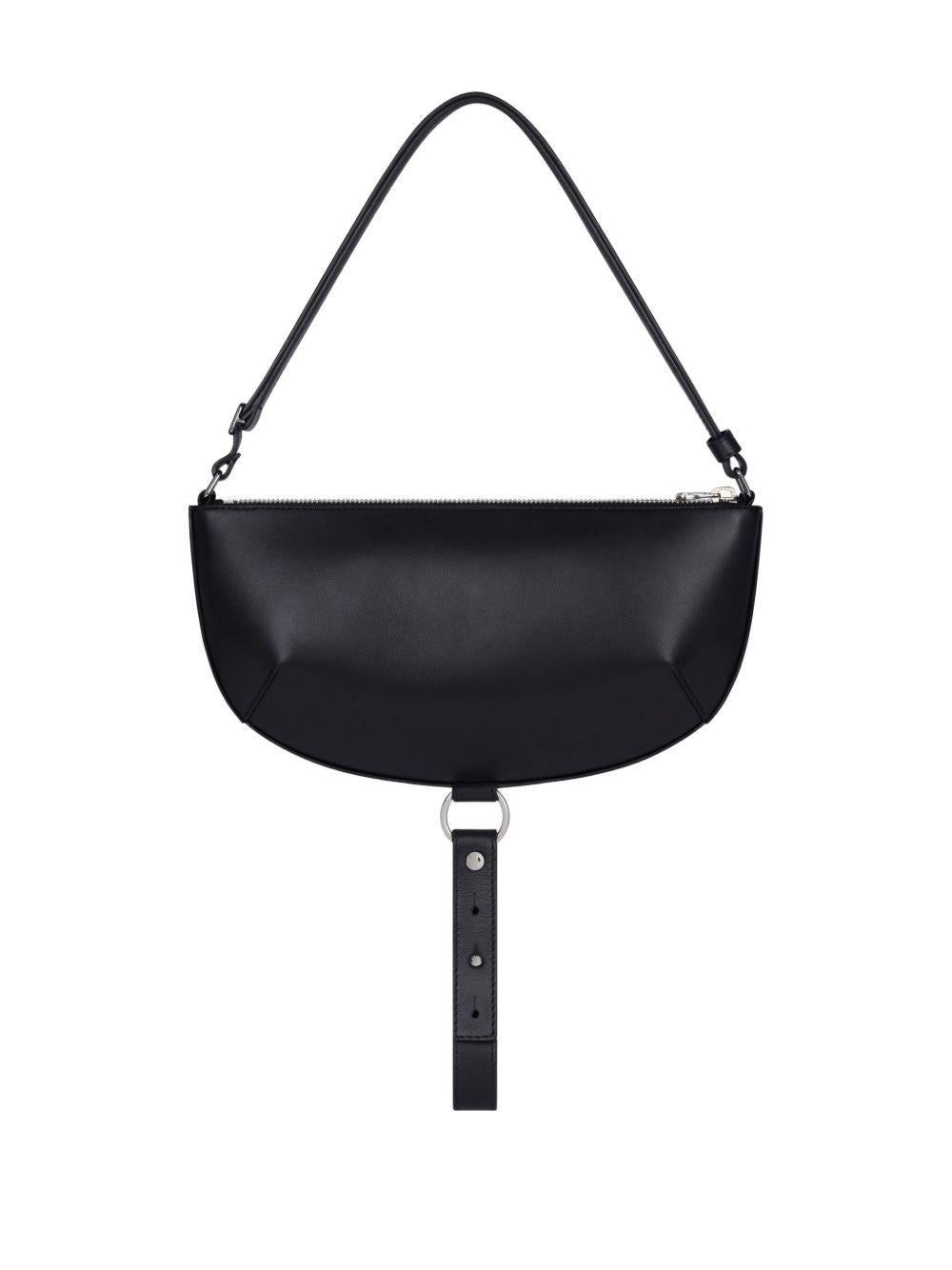 COURREGES Borsa a spalla Holy Eclipse in pelle nera