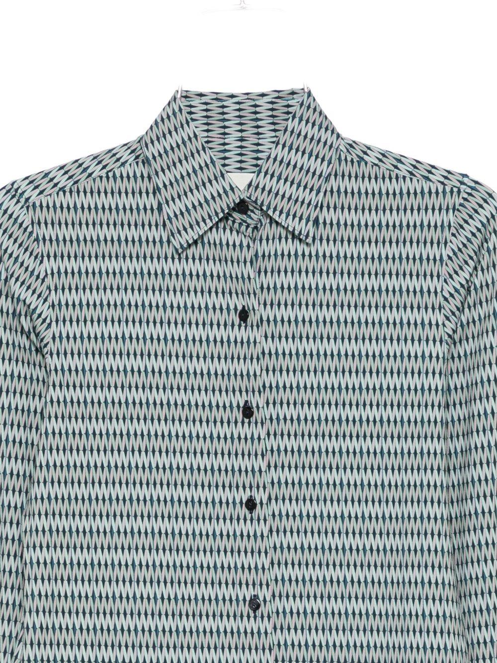 XACUS Camicia Perla con microdisegno geometrico