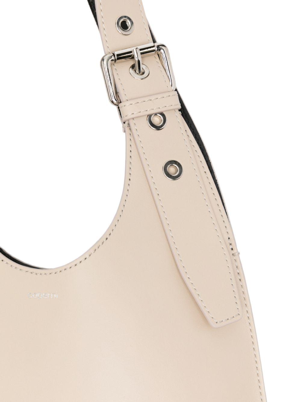 COPERNI Borsa a spalla a forma di cuore in pelle beige
