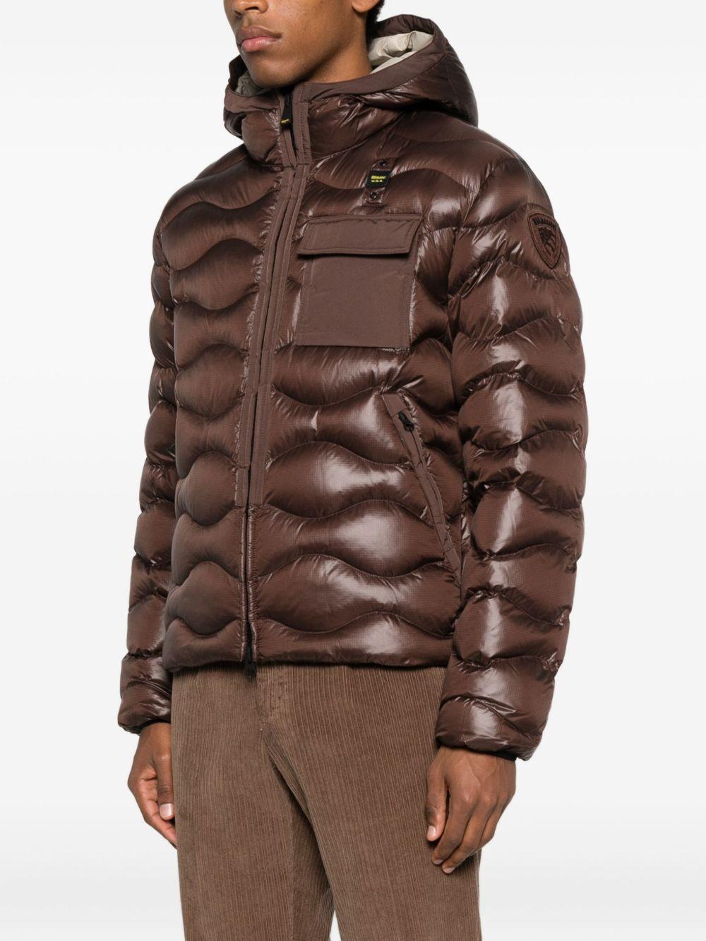 BLAUER Piumino con cappuccio marrone