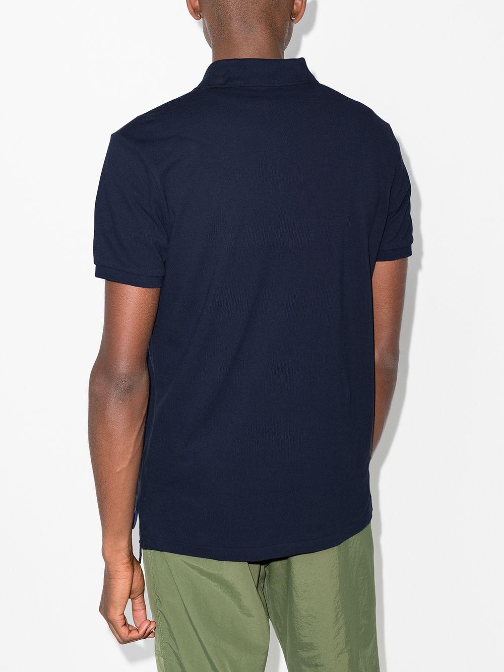 POLO RALPH LAUREN Polo in cotone blu con cavallino rosso