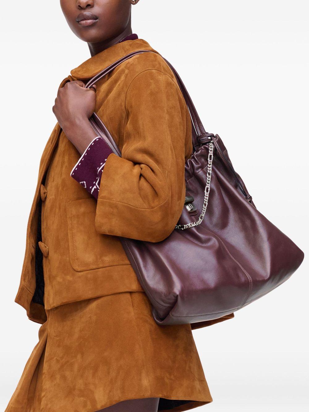 MARC JACOBS Borsa a spalla The Cristina in pelle bordeaux
