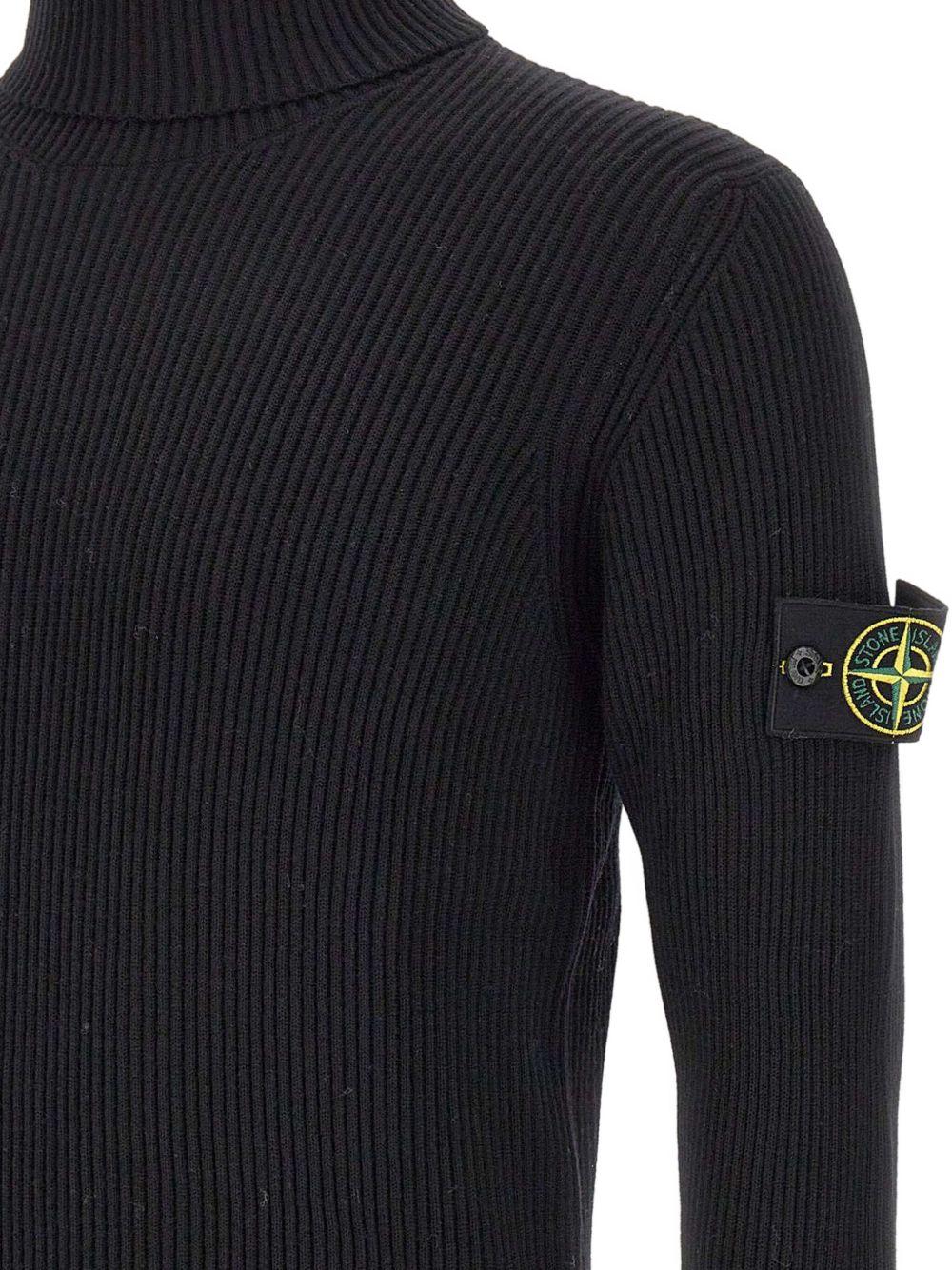 STONE ISLAND Maglia a collo alto con patch logo