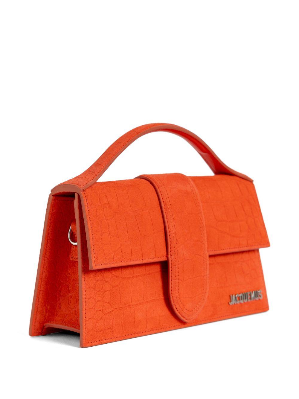 JACQUEMUS Borsa 'Le Grand Bambino' in suede arancione