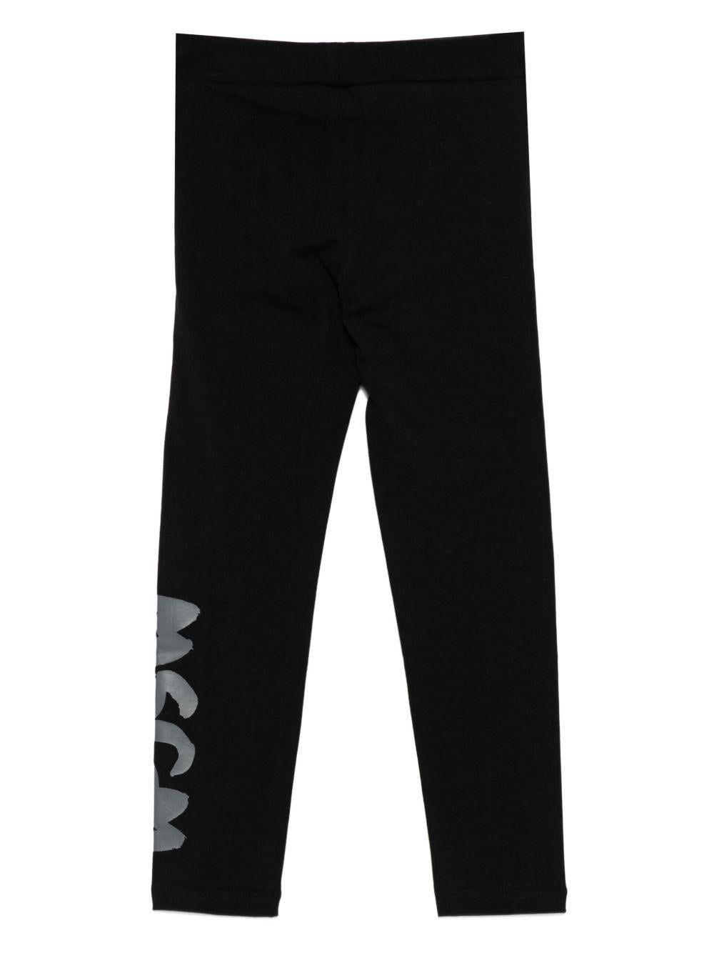 MSGM Leggins in cotone nero