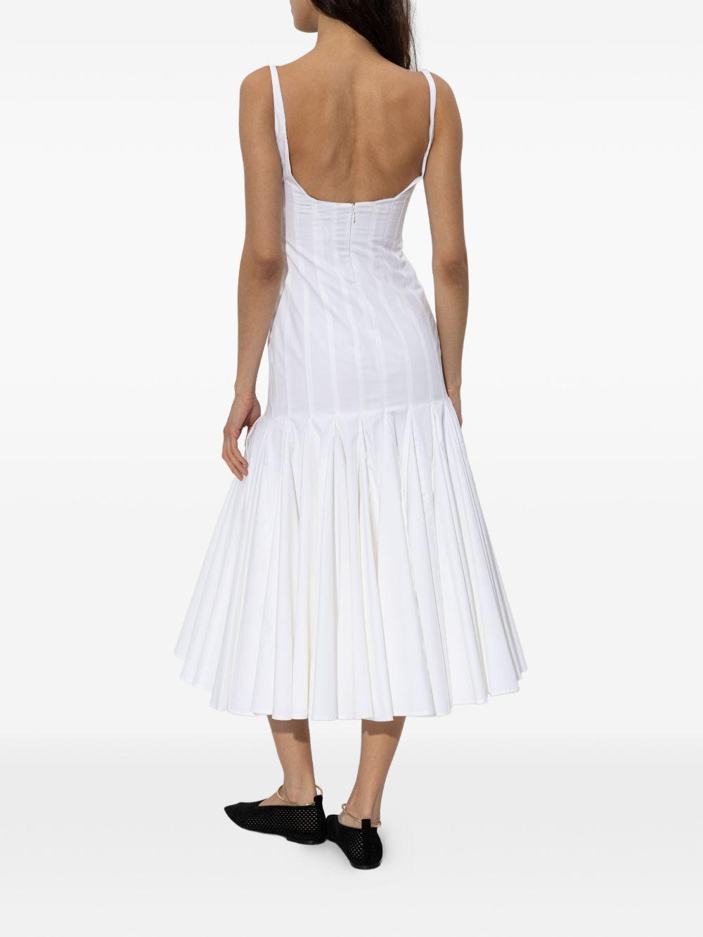 JACQUEMUS Abito midi Agave in cotone bianco