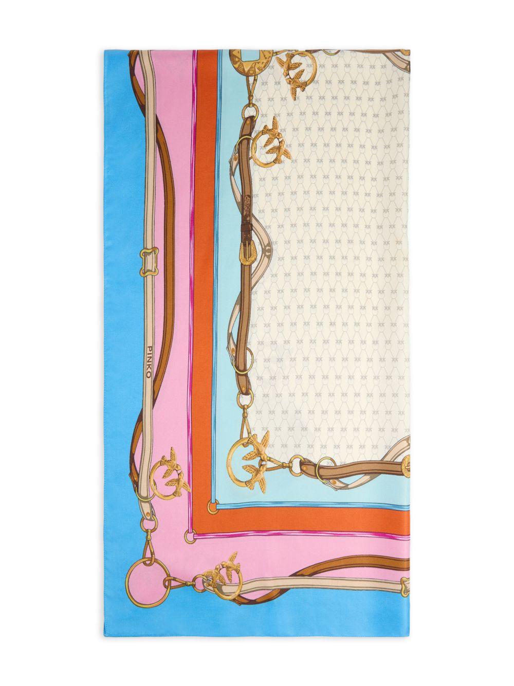 PINKO Foulard con grafica liberty multicolore