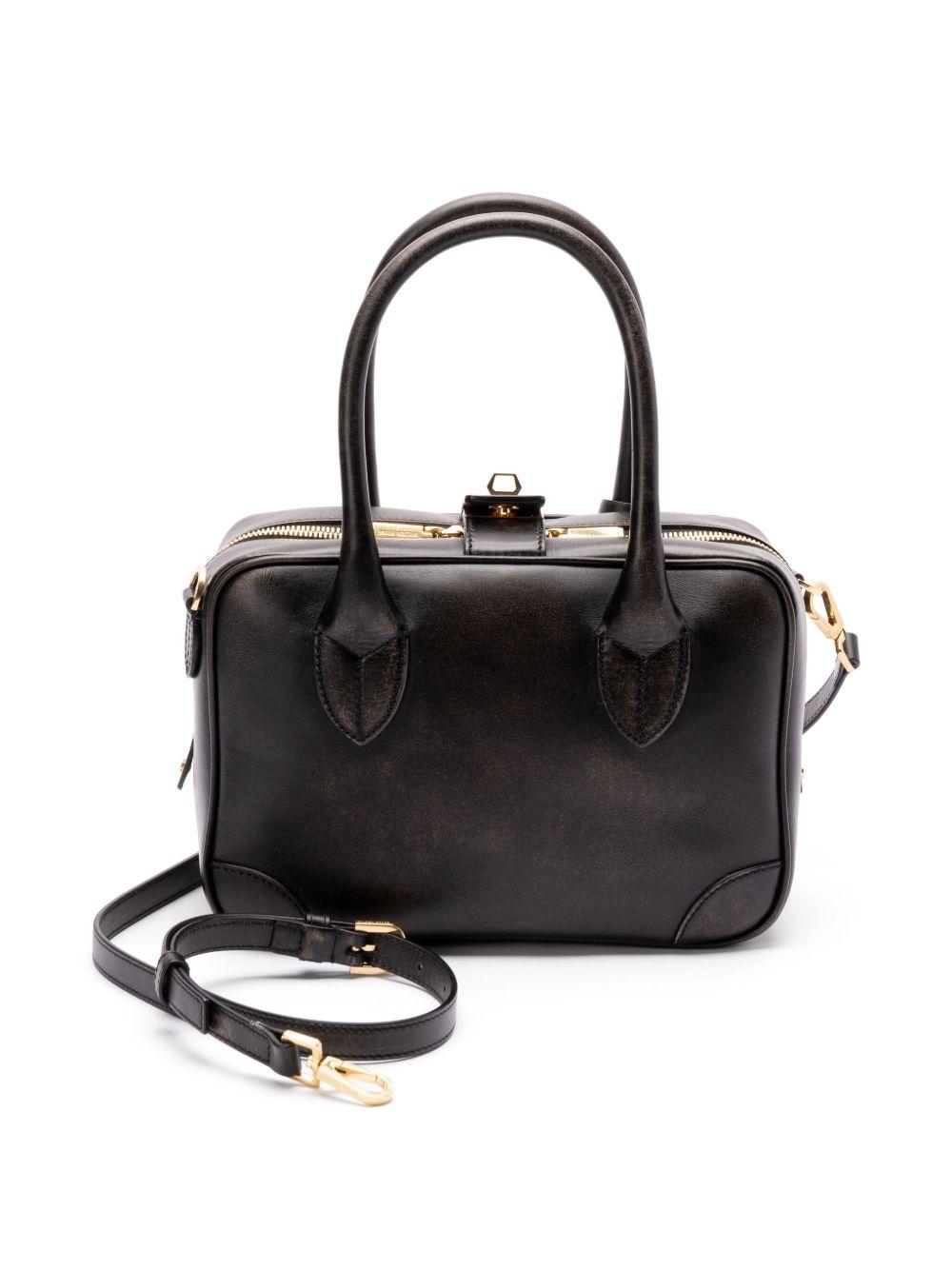 GOLDEN GOOSE Borsa tote 'Vita' in pelle nera