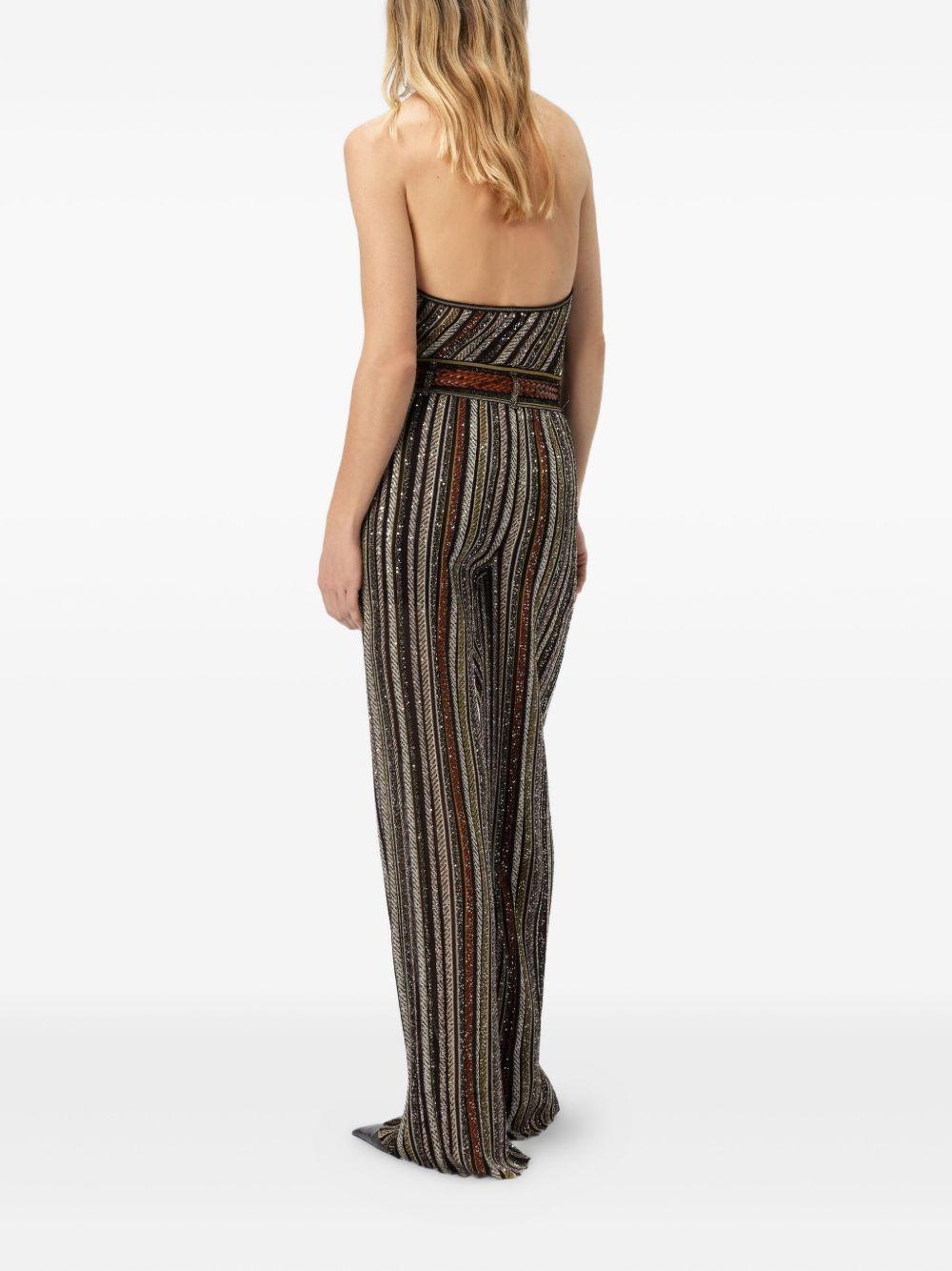 MISSONI Pantaloni wide-leg a righe multicolore
