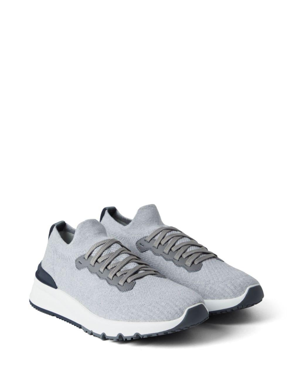 BRUNELLO CUCINELLI Sneakers in cotone grigio