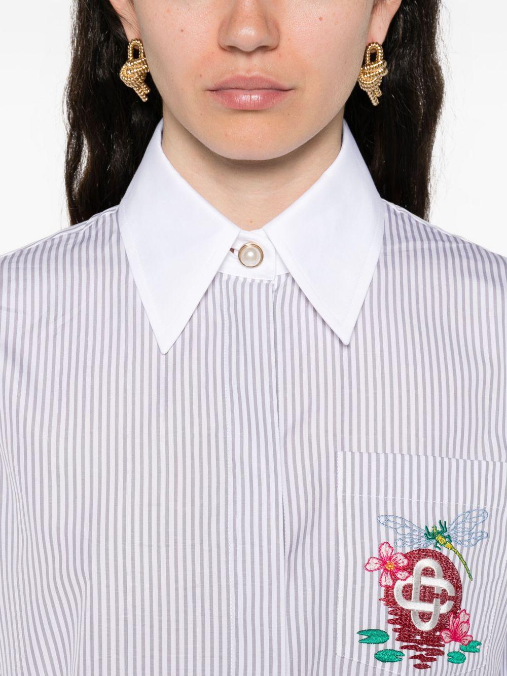 CASABLANCA Camicia crop con logo