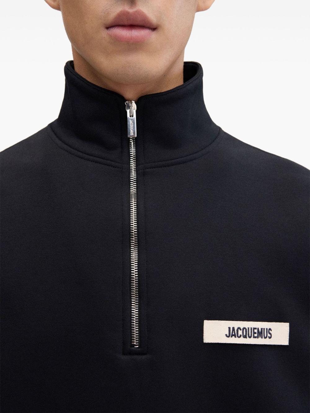 JACQUEMUS Felpa 'Gros Grain' con collo zip