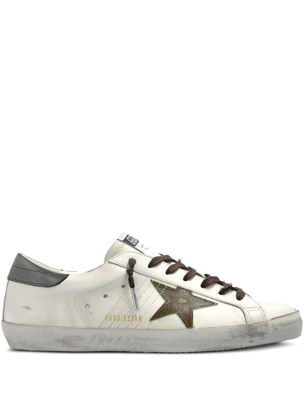 GOLDEN GOOSE Sneakers 'Super-Star' bianche egrigie
