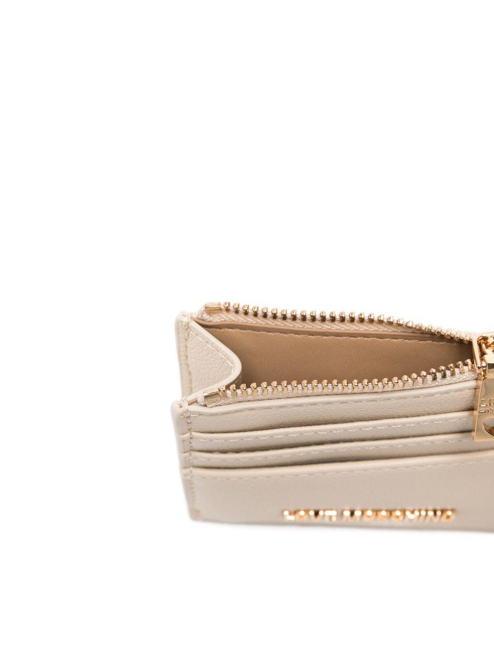 LOVE MOSCHINO Porta carte avorio con tasca porta monete