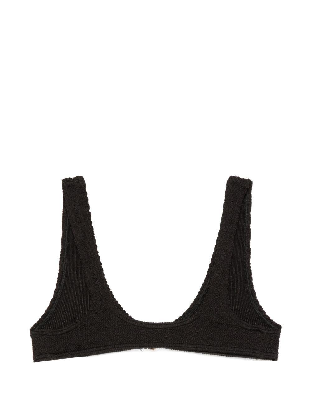 BOND EYE Top bikini Scout in spugna increspata nera