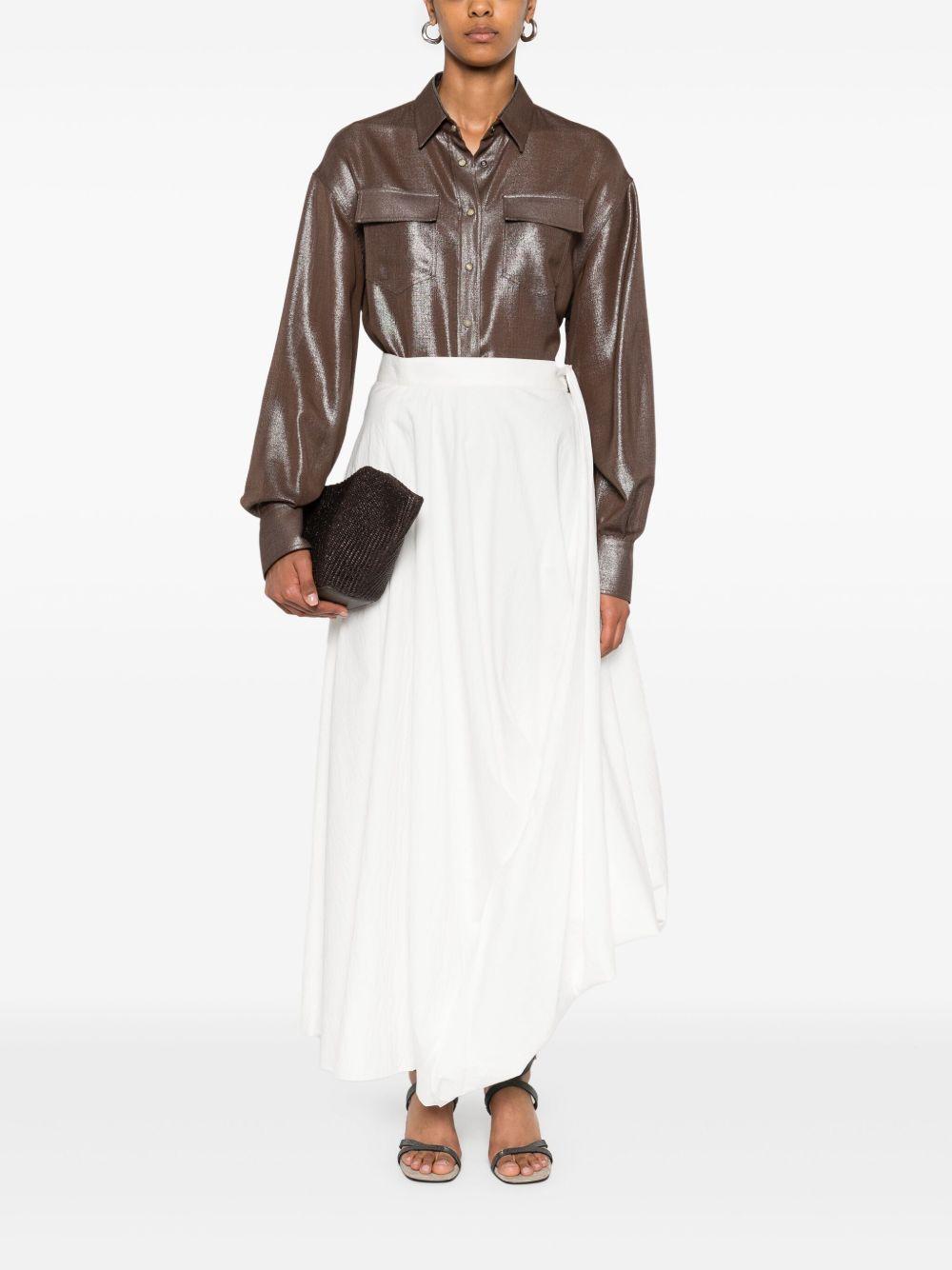 BRUNELLO CUCINELLI Camicia con effetto metallizzato