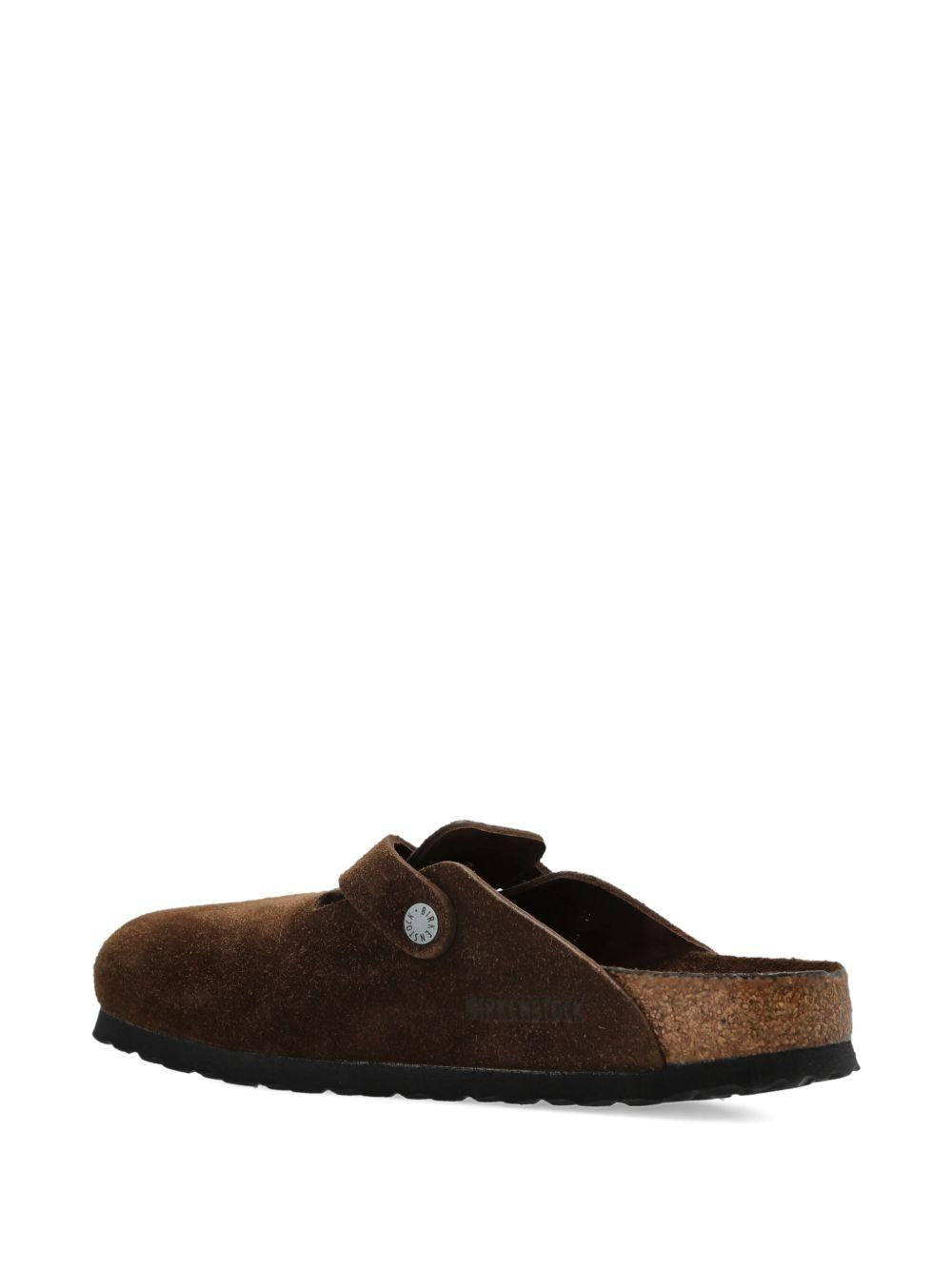 BIRKENSTOCK Clogs Boston in pelle scamosciata marrone