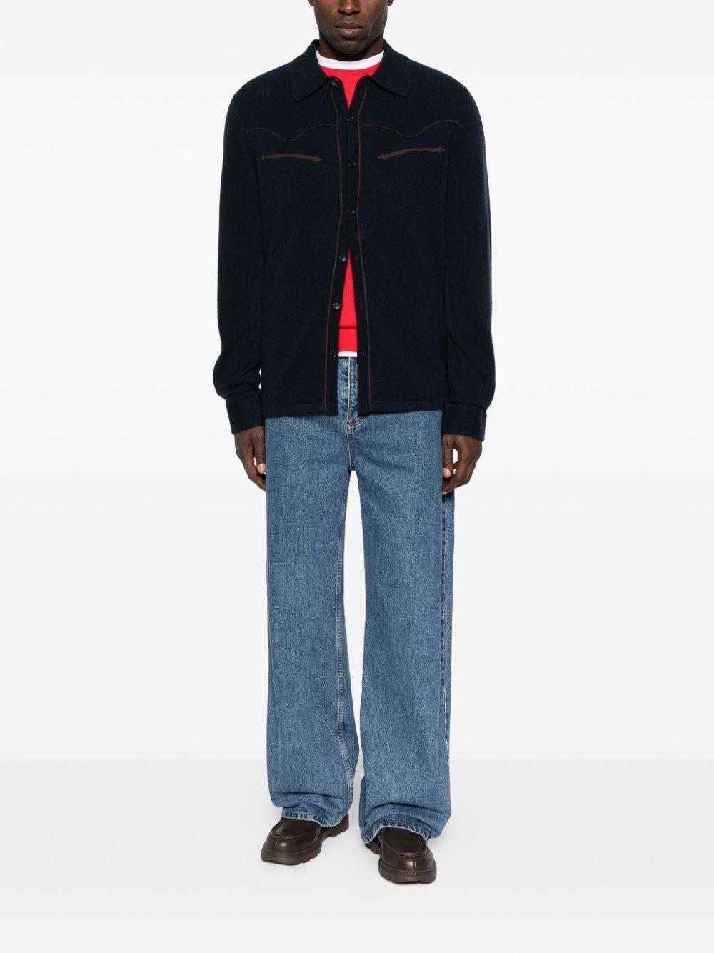 GUEST IN RESIDENCE Camicia in cashmere blu