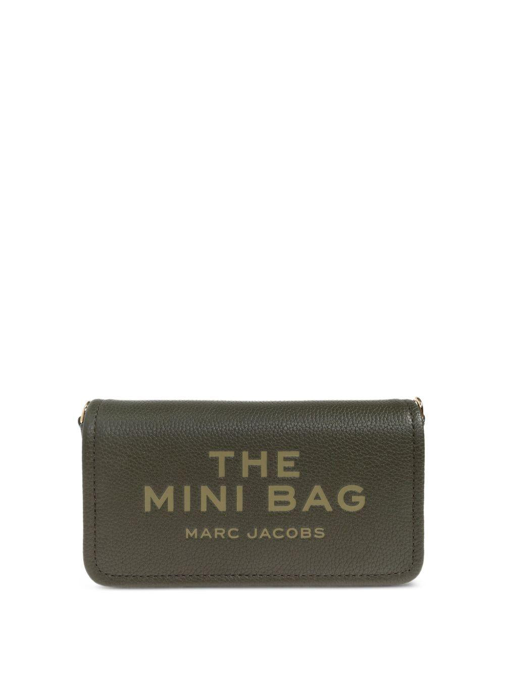 MARC JACOBS Borsa tracolla The Leather Mini Bag in pelle verde militare