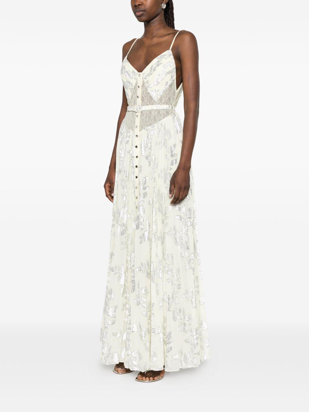 SELF PORTRAIT Abito lungo impreziosito da strass e ricami