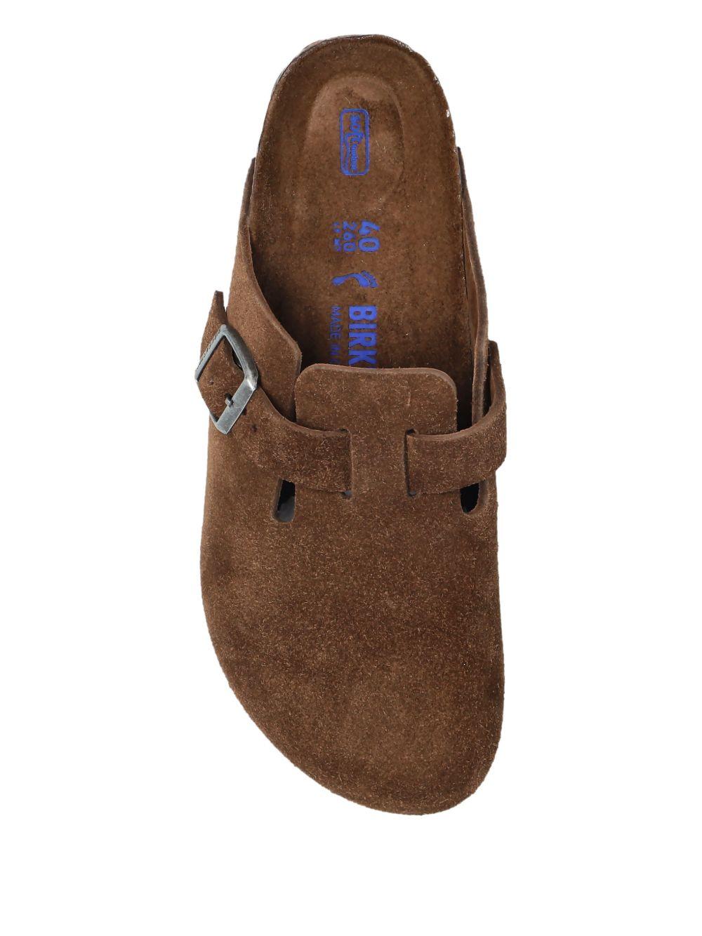 BIRKENSTOCK Clogs Boston in pelle scamosciata marrone