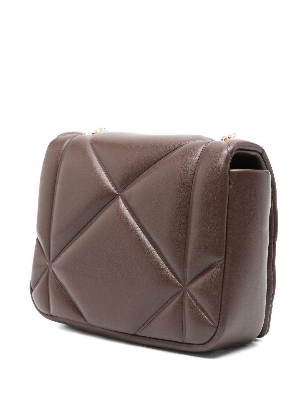 LOVE MOSCHINO Borsa a tracolla trapuntata marrone