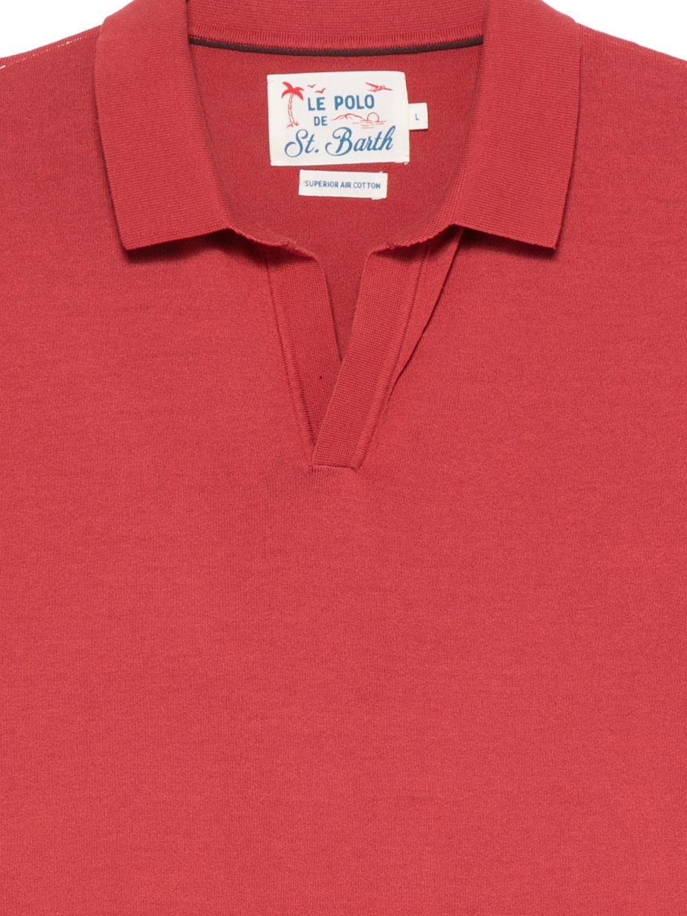 MC2 SAINT BARTH Polo Sloan in cotone rosso